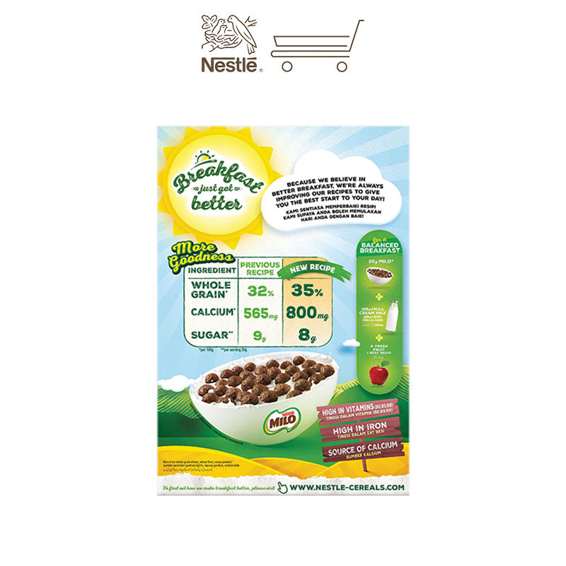 Ngũ cốc ăn sáng Milo (Hộp 330g)