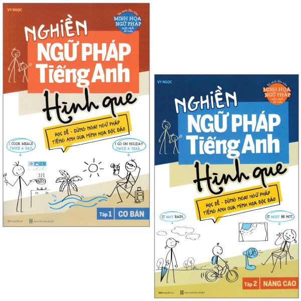 Combo Sách Nghiền Ngữ Pháp Tiếng Anh Hình Que - Tập 1 + 2