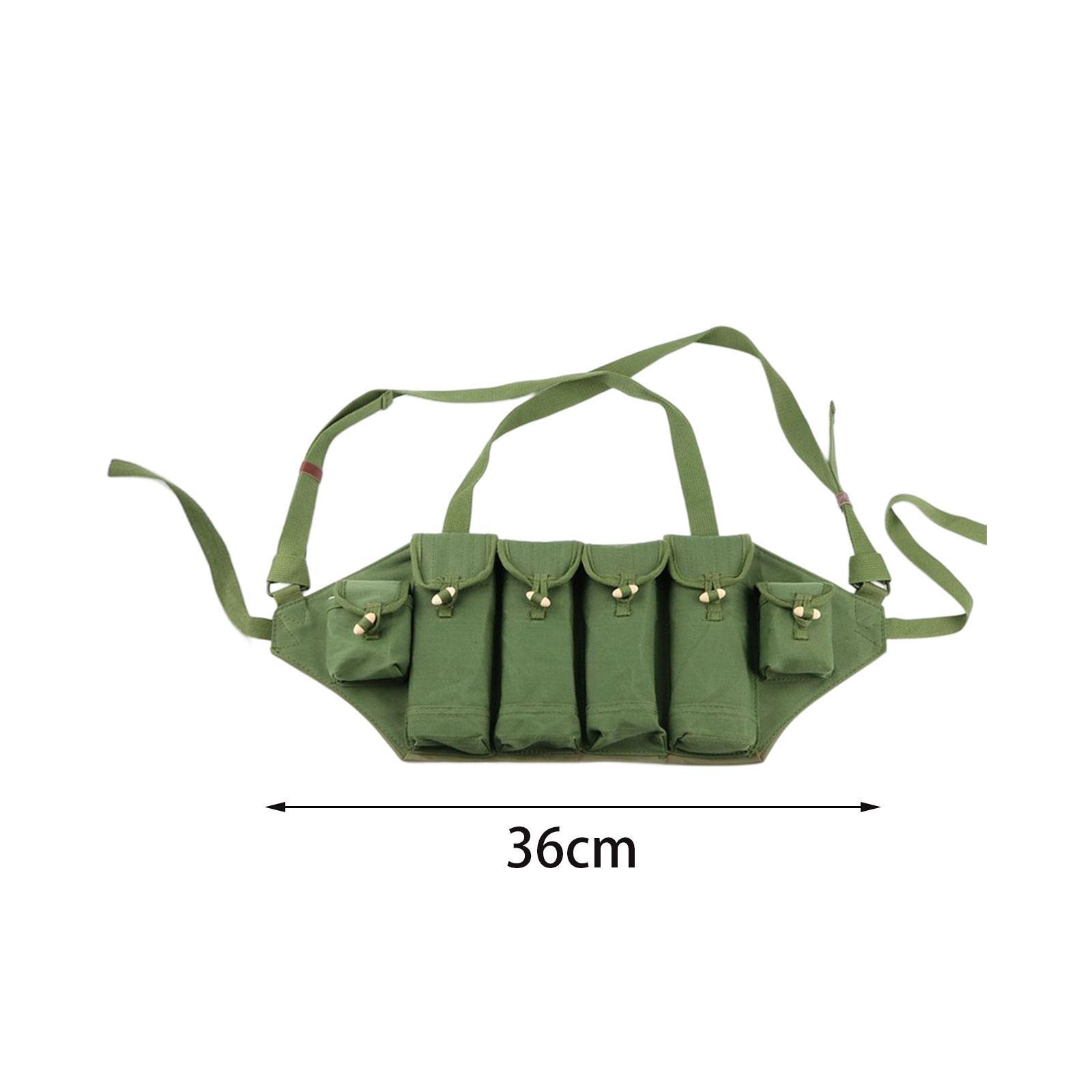 Unisex Chest Rig Storage Bag Training Gear Quick Release Portable Adjustable Bandolier Pouch Backpack Vest for CS Hunting