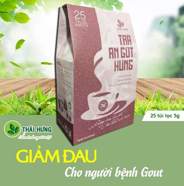 Trà An Gút Hưng Thái Hưng 25 túi lọc x 05g - Hỗ trợ bệnh gút, giảm đau, viêm khớp do bệnh gút, đào thải axit Uric