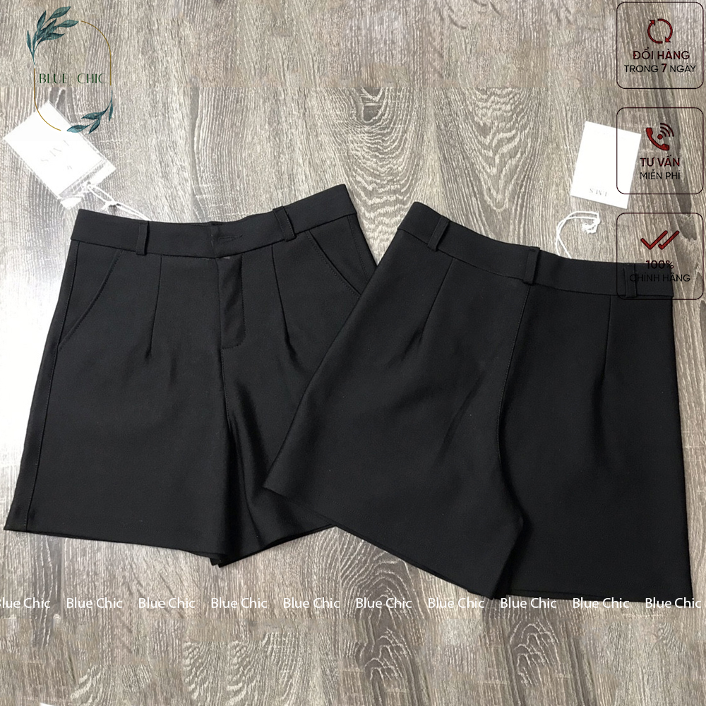 Quần short nữ Blue Chic cạp cao đùi ngắn chất vải Umi Hàn cao cấp co giãn tôn dáng đồ mặc nhà