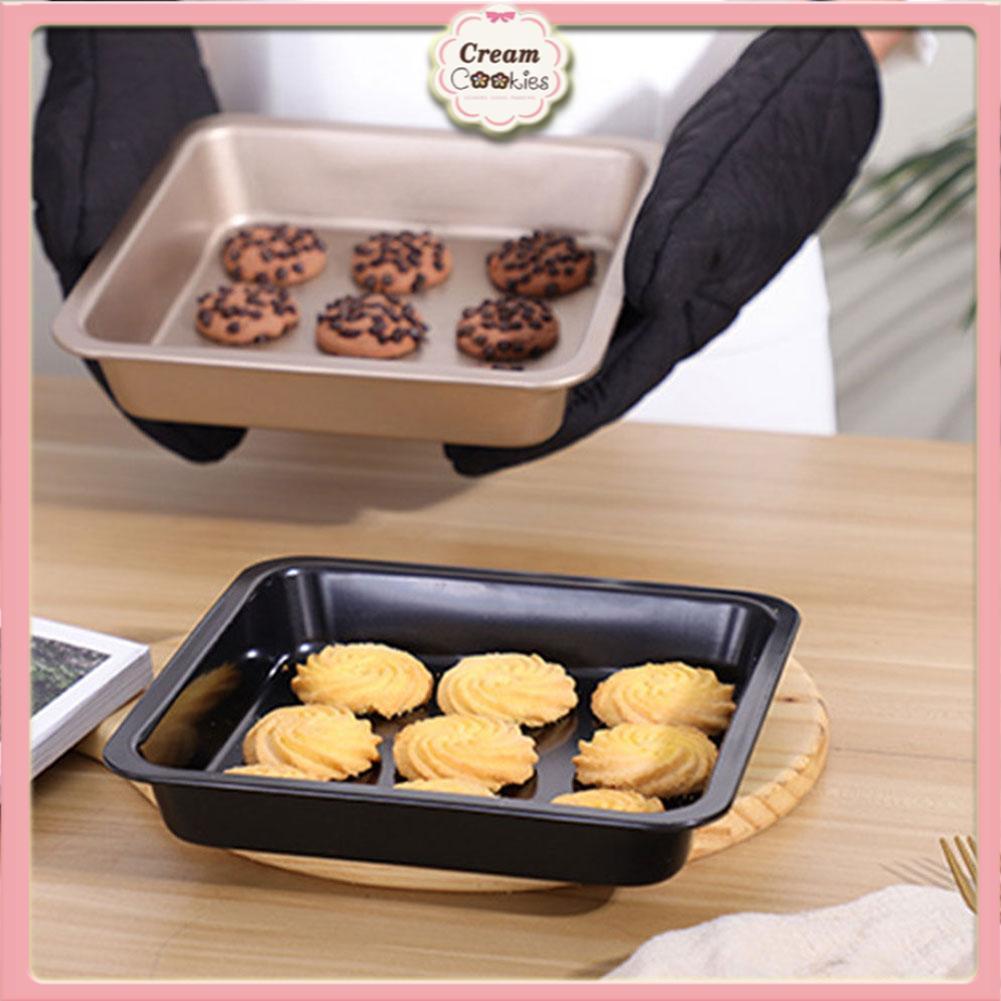 Không Dính 8 Inch Vuông Bánh Nướng Chảo Thép Carbon Khay Bánh Pizza Bánh Mì Bánh Khuôn Bánh Món Khay máy Nướng Dụng Cụ