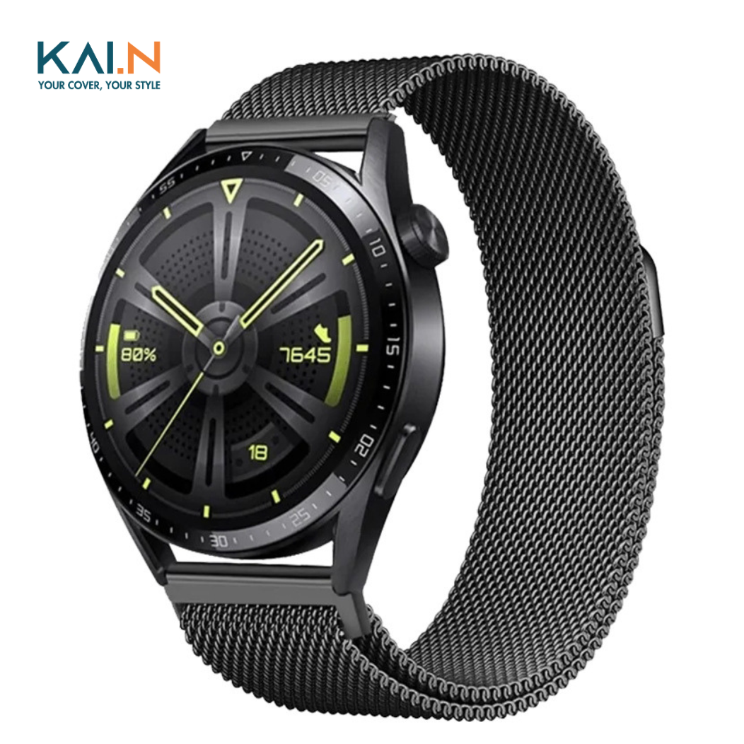 Dây đeo thép Kai.N Milan cho Huawei Watch 4/ GT4/ GT/ GT2/ GT3/ GT3 Pro/GT Runner/ Honor Watch Magic Size 22mm_ Hàng chính hãng