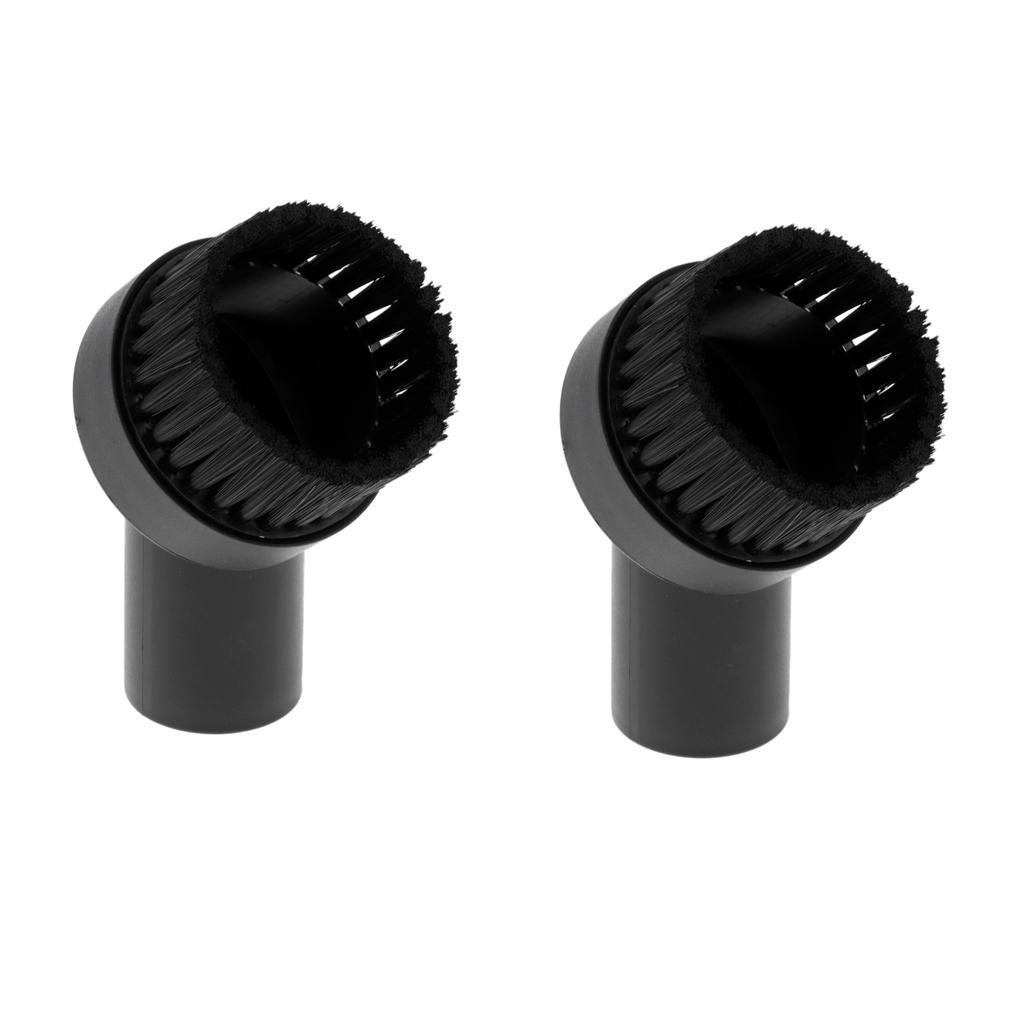 2pcs 32mm Dia. Replacement Attachment Bristle Brush Vacuum Nozzle Head Long