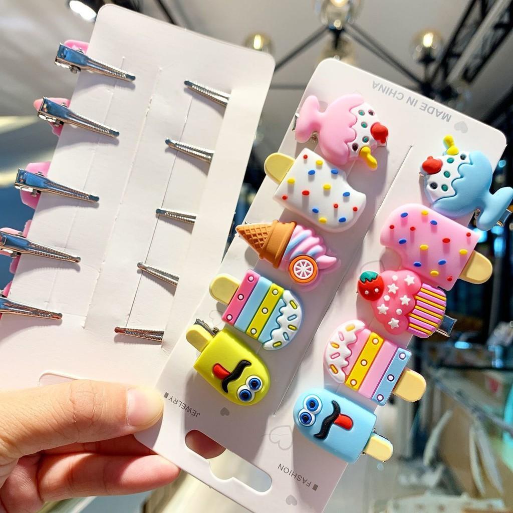 Set 05 Kẹp Tóc Hoạt Hình Dễ Thương Phong Cách Hàn Quốc Cho Bé Và Mẹ