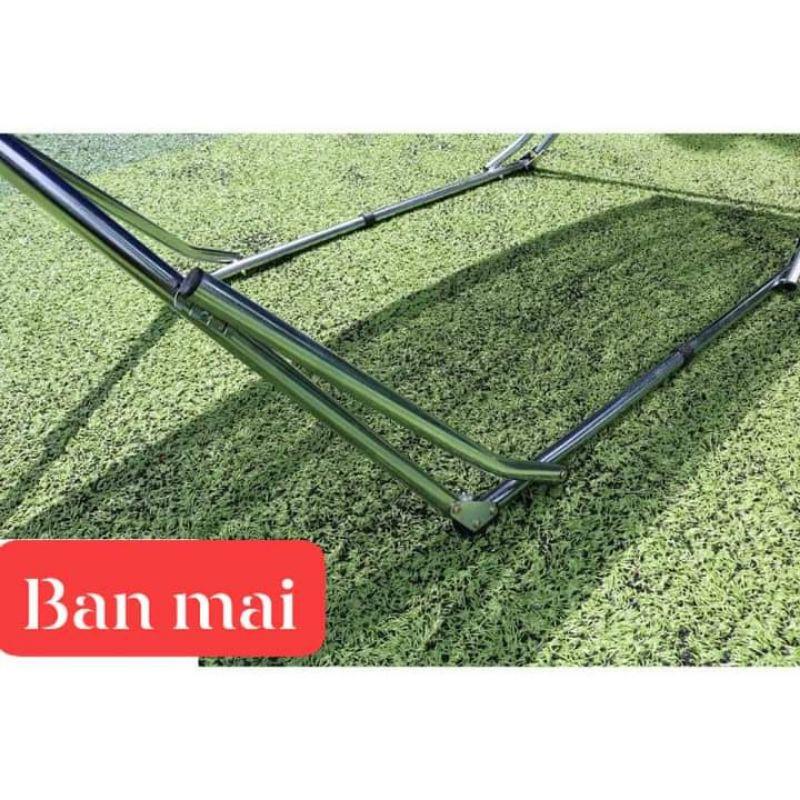 Võng Xếp Chính Hãng BAN MAI Si INOX (kèm lưới cán thép tốt)