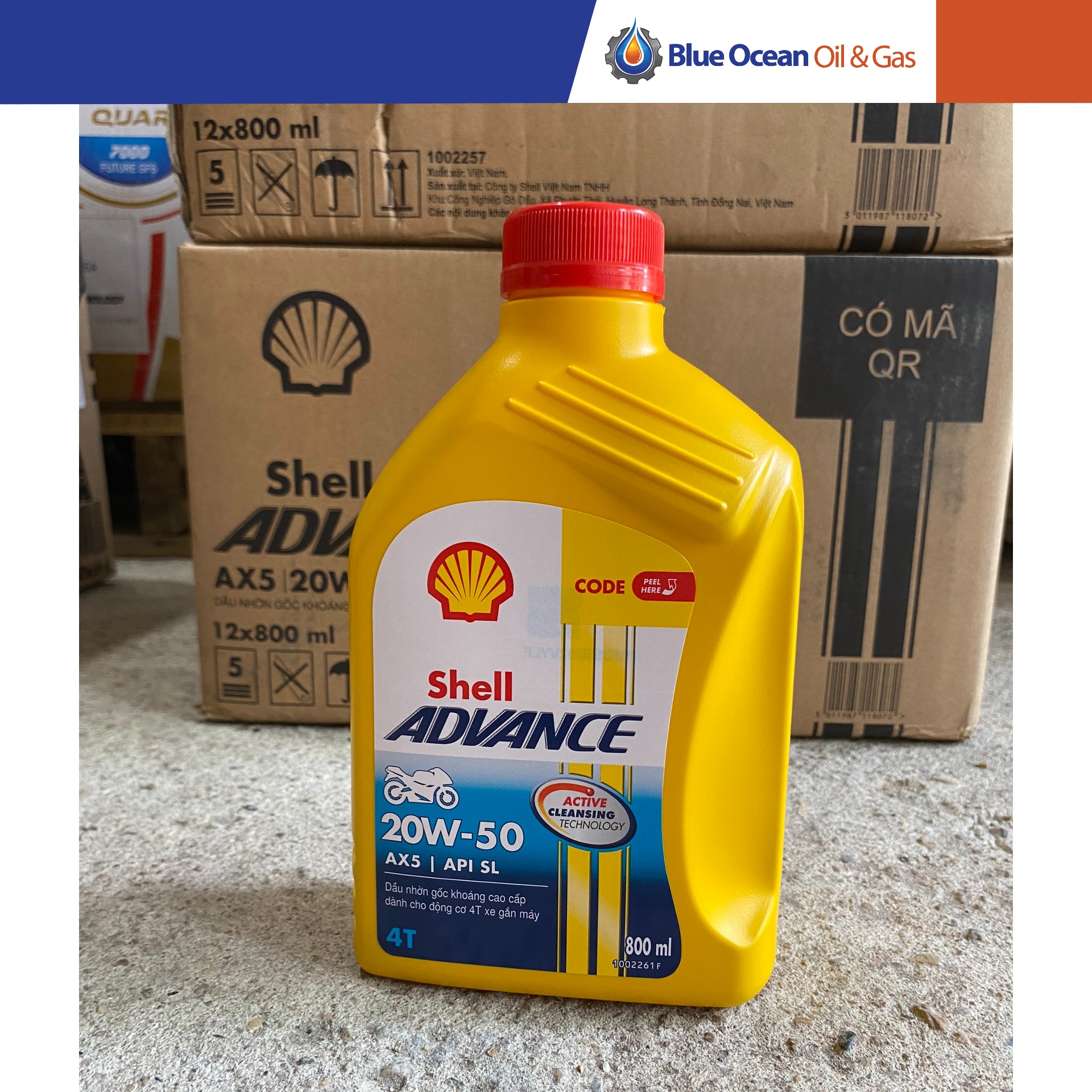 Dầu nhớt xe số Shell ADVANCE 20W-50 AX5 SL 800ml