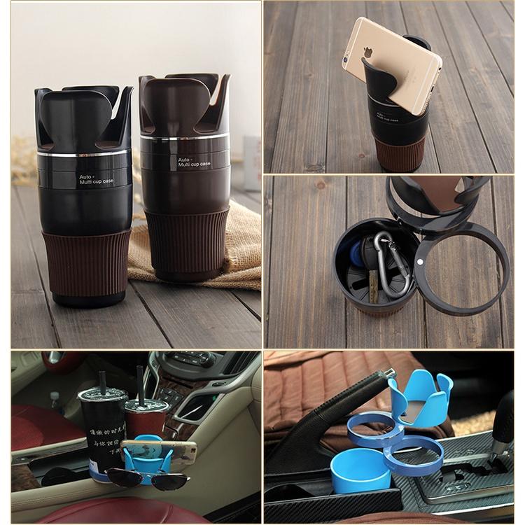 Giá đỡ cốc nước/ điện thoại/ mắt kính xoay được đa năng tiện dụng cho xe hơi