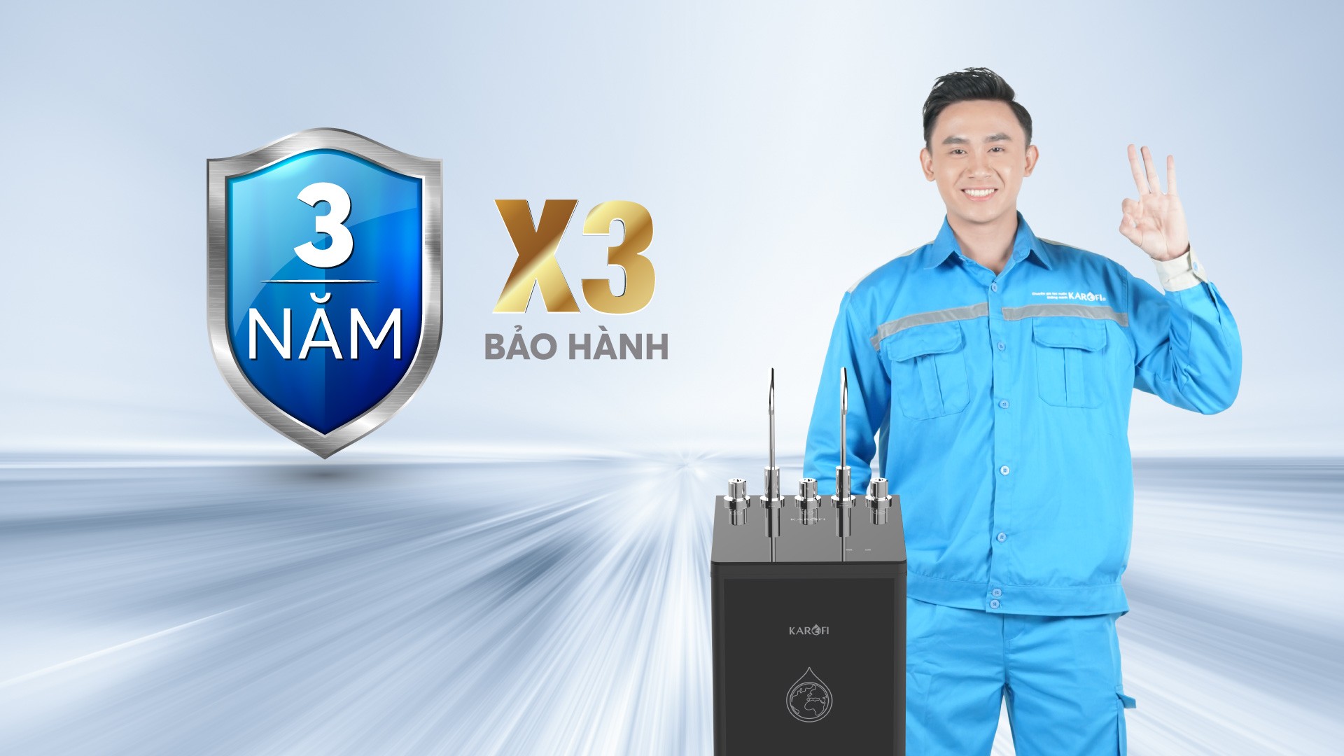 Máy lọc nước nóng lạnh Karofi KAD-R38 - Hàng chính hãng