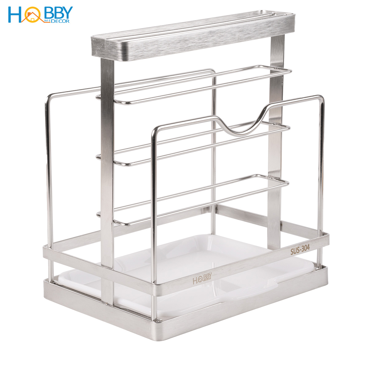 Kệ để nắp vung thớt dao đa năng inox 304 Hobby home decor TT11