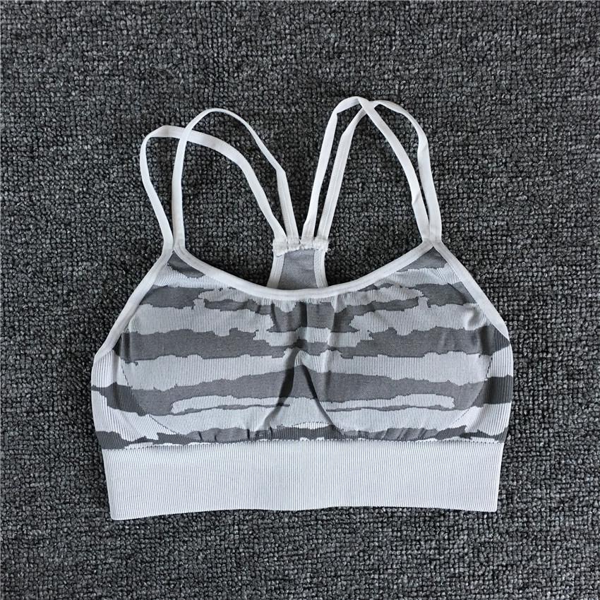 2023 SEAMLESS TIGER GYM BOOTY Yoga Set Scrunch squat Proof leggings Yoga Quần Thể thao Trang phục tập luyện tập thể dục phù hợp với hoạt động Color: white bra Size: L
