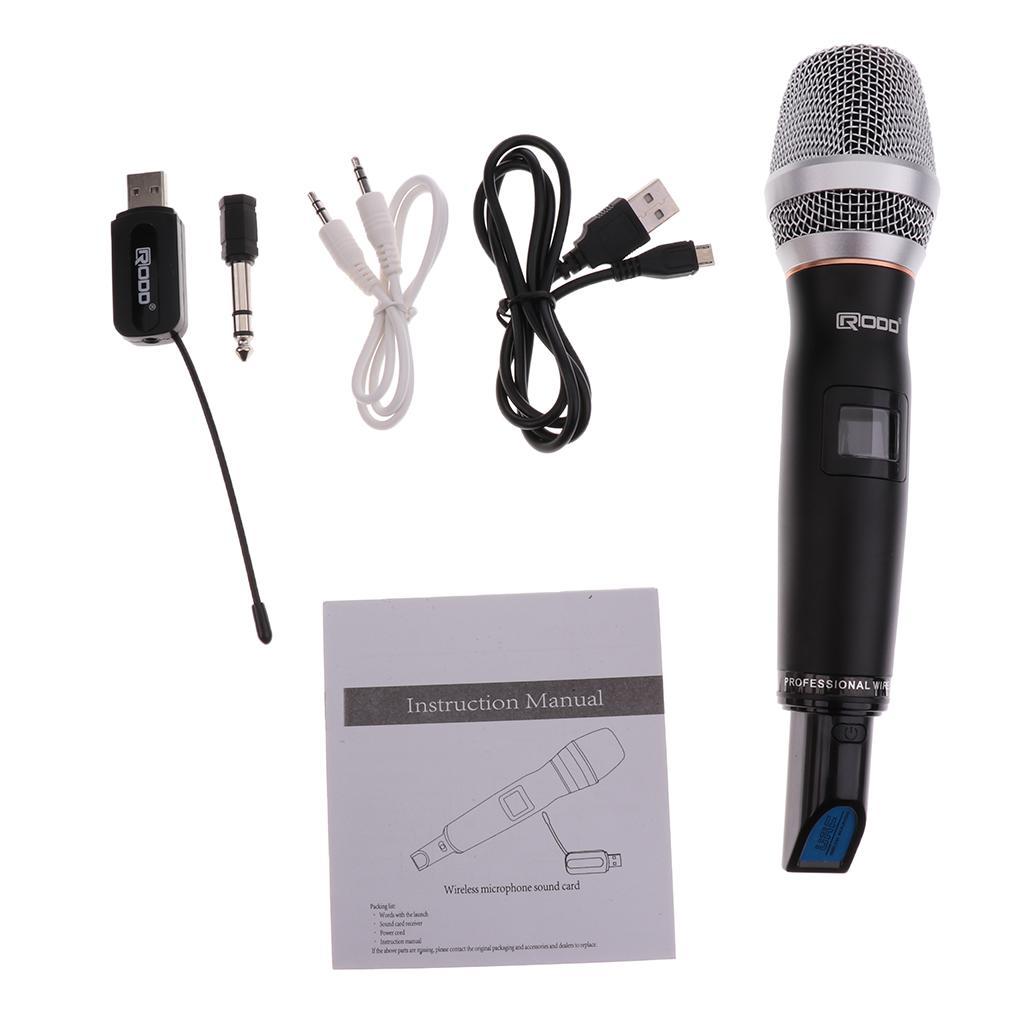 1 Set Handheld UHF Wireless Microphone Mic for Family Karaoke Meeting Party Accessory
