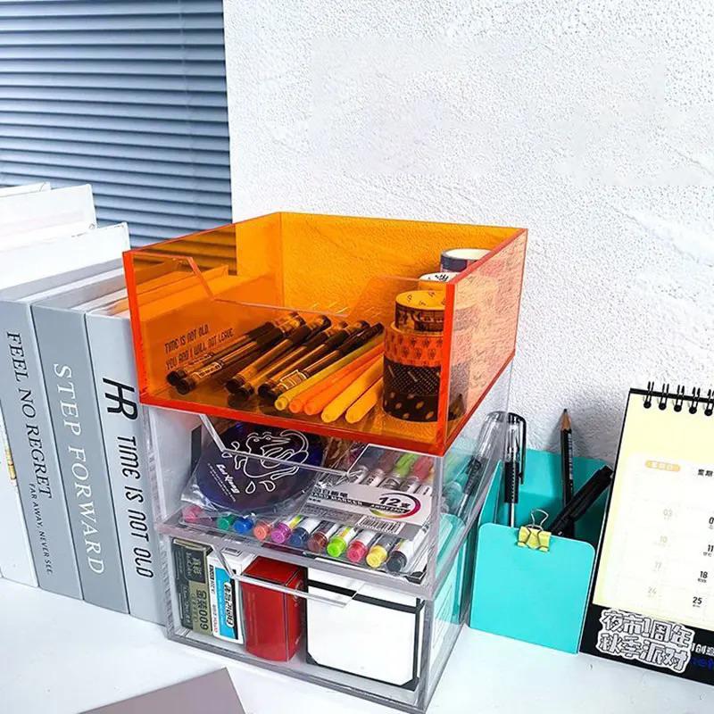 Acrylic Thùng Bảo Quản Cho Cà Phê, Viên Ăn Nhẹ, Văn Phòng Phẩm, Mỹ Phẩm, Hộp Acrylic Trong suốt - Trong Suốt