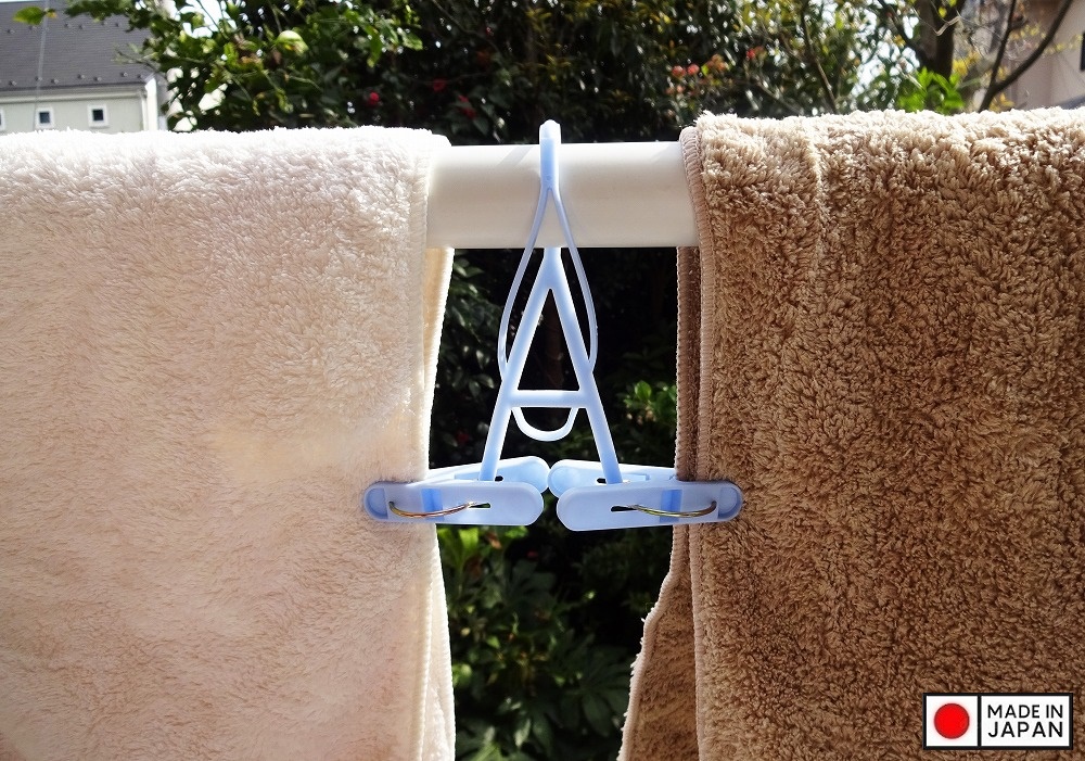 Set 10 kẹp quần áo có dây treo tiện lợi Kokubo Color Cruise - Hàng nội địa Nhật Bản nhập khẩu