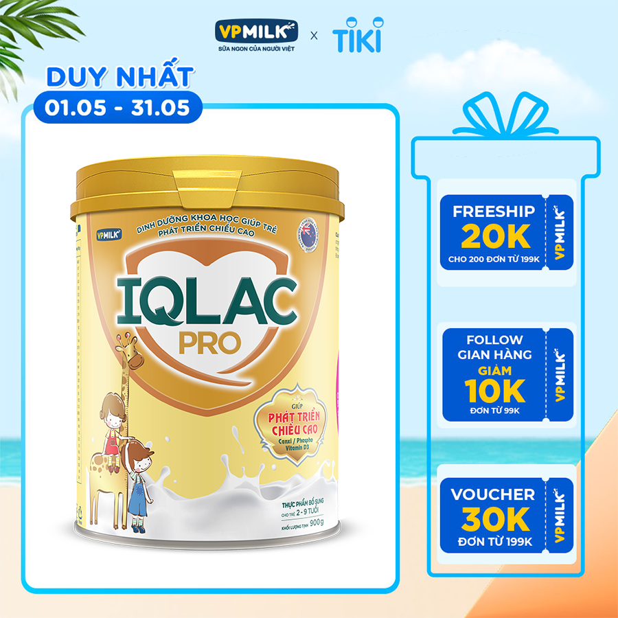 Sữa Bột VPMilk IQLac Pro Phát Triển Chiều Cao 900g