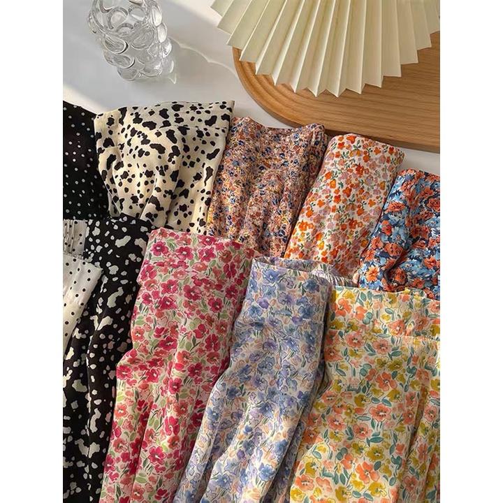 Váy hoa dài suông mát mùa hè