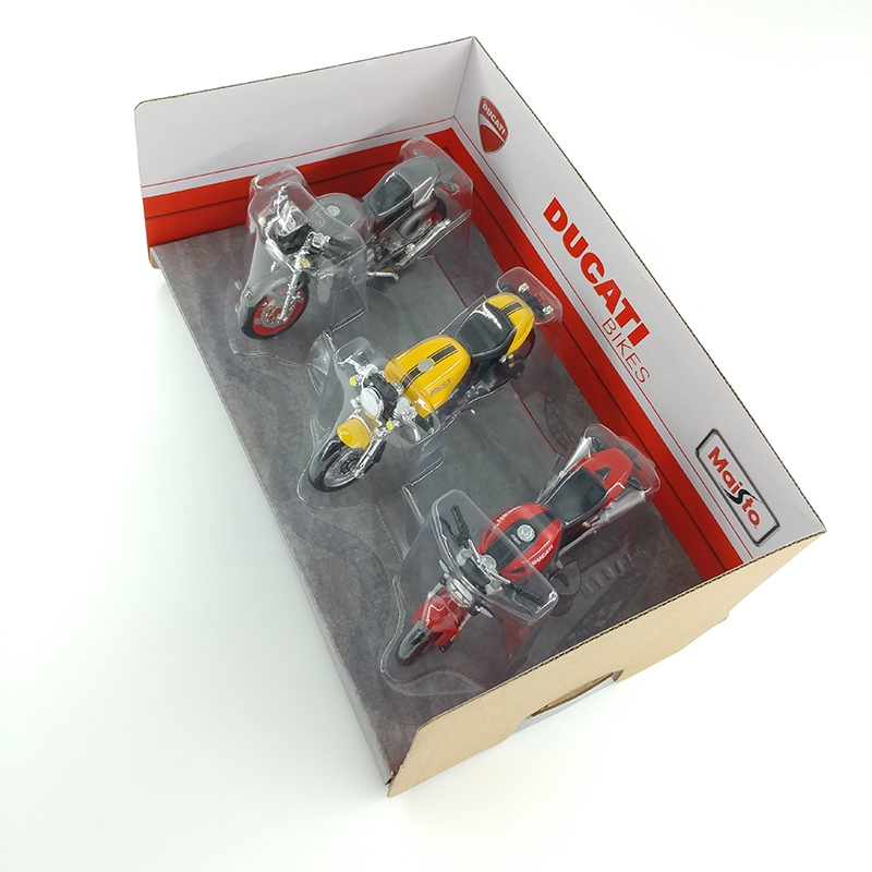 Mô Hình Bộ 3 Xe Mô Tô 1:18 Ducati MT32039