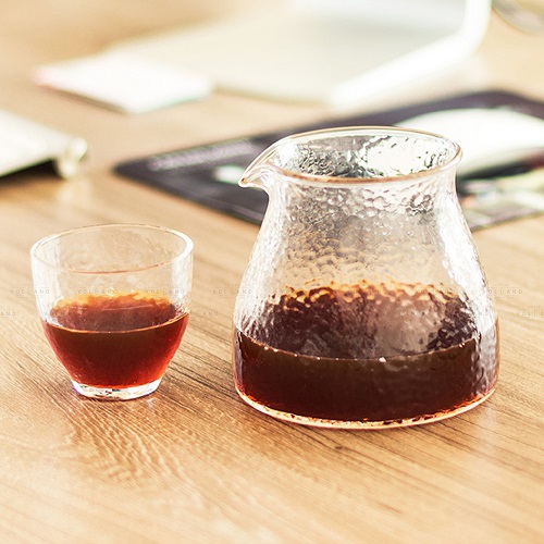 Bộ bình và ly thủy tinh mờ pha cà phê trà Cafede Kona