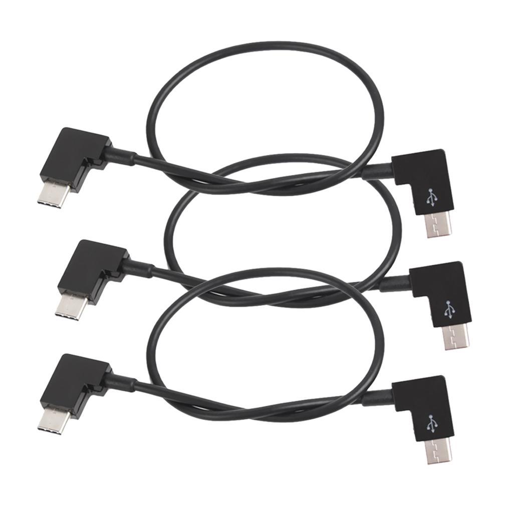 3 Pcs Right Angle USB 3.1 Type-C USB-C Male to Male Extension Cable Cord