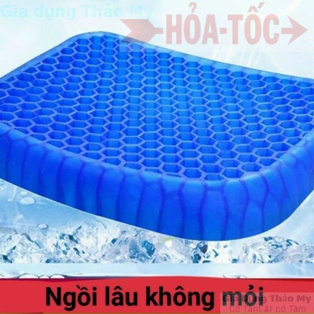 ĐỆM NGỒI 3D SILICON CAO CẤP THOÁNG KHÍ CHỐNG ĐAU MỎI