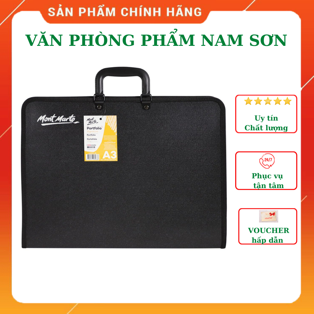 Cặp Mont Marte đựng tài liệu, sổ vẽ, giấy vẽ hoặc tranh