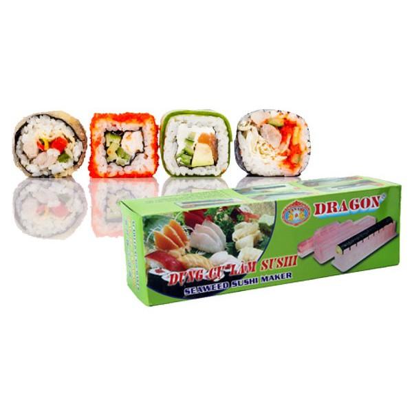 Bộ dụng cụ làm sushi hình tròn Dragon Vạn Lợi hàng loại tốt khuôn sushi