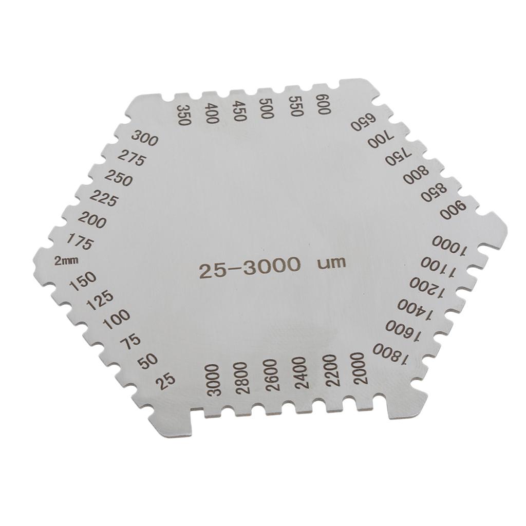 Chính Xác Lục Giác Thép Không Gỉ Ướt Bộ Phim Lược 25-3000um Thinkness Đo