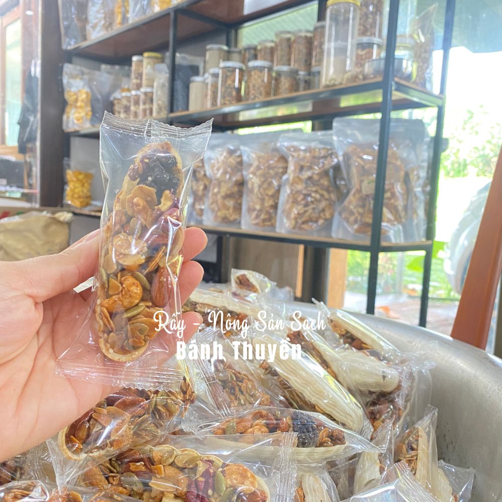 Bánh thuyền hạt dinh dưỡng Rẫy siêu ngon, phù hợp ăn kiêng-keto-healthy-ăn chay 100% handmade