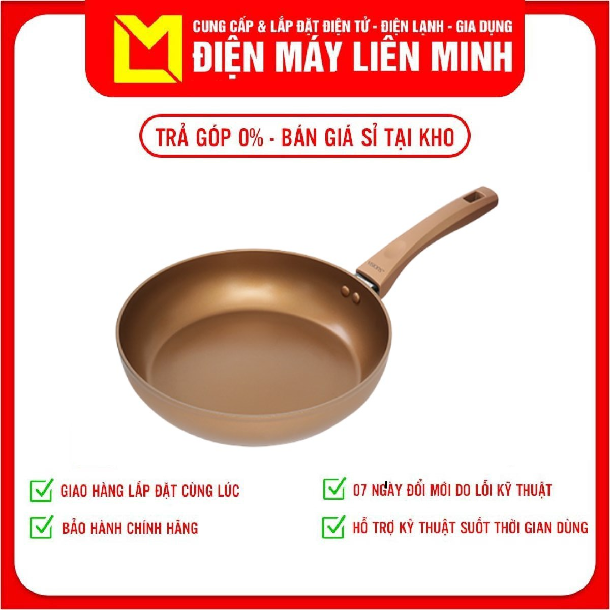 Chảo nhôm chống dính đáy từ 26 cm Visions VS-FP26-AB/JP - HÀNG CHÍNH HÃNG