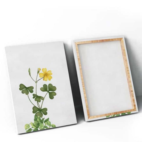 Bộ 2 Tranh Ép Gỗ MDF Treo Tường Phòng Khách "Hoa Dại" W054