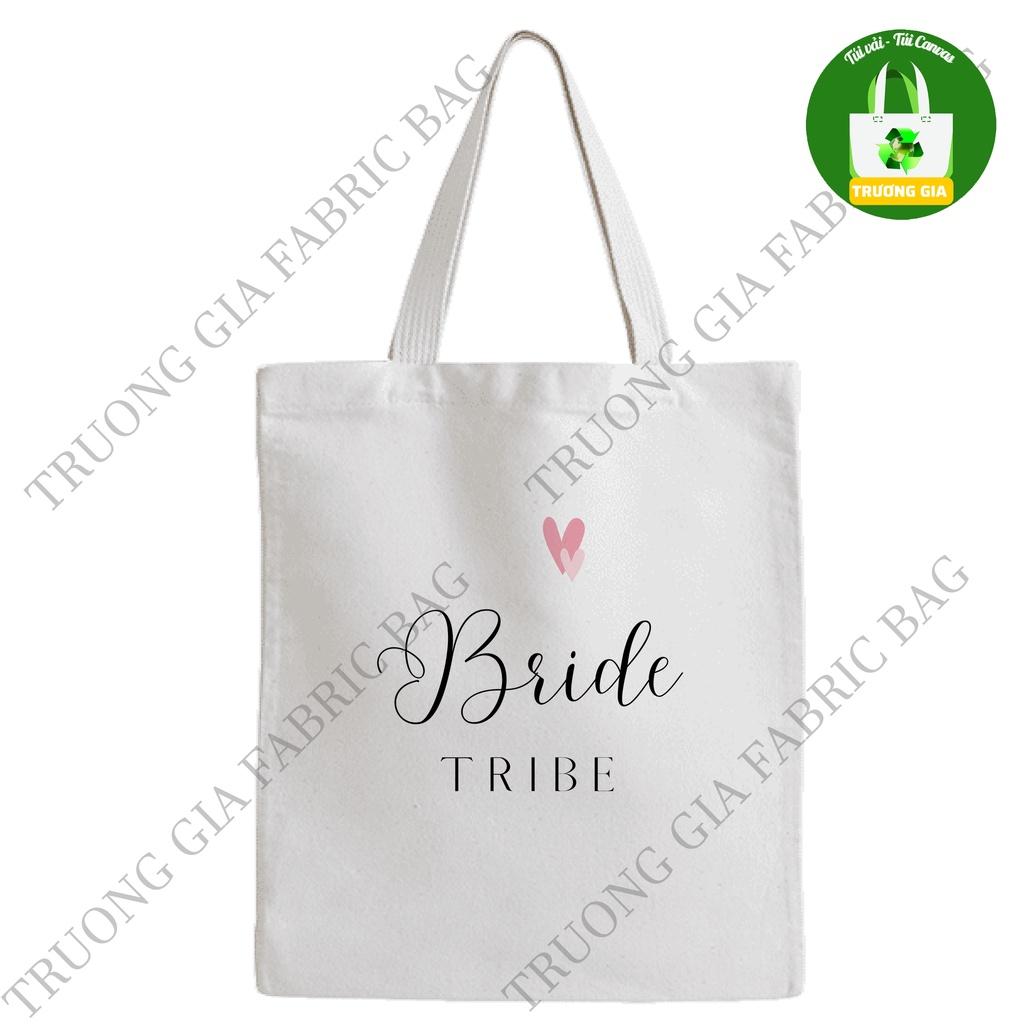 TúI Vải tote canvas Trắng in hình LETTER không khóa kéo 26x33 Trương Gia Túi Vải - Túi Canvas