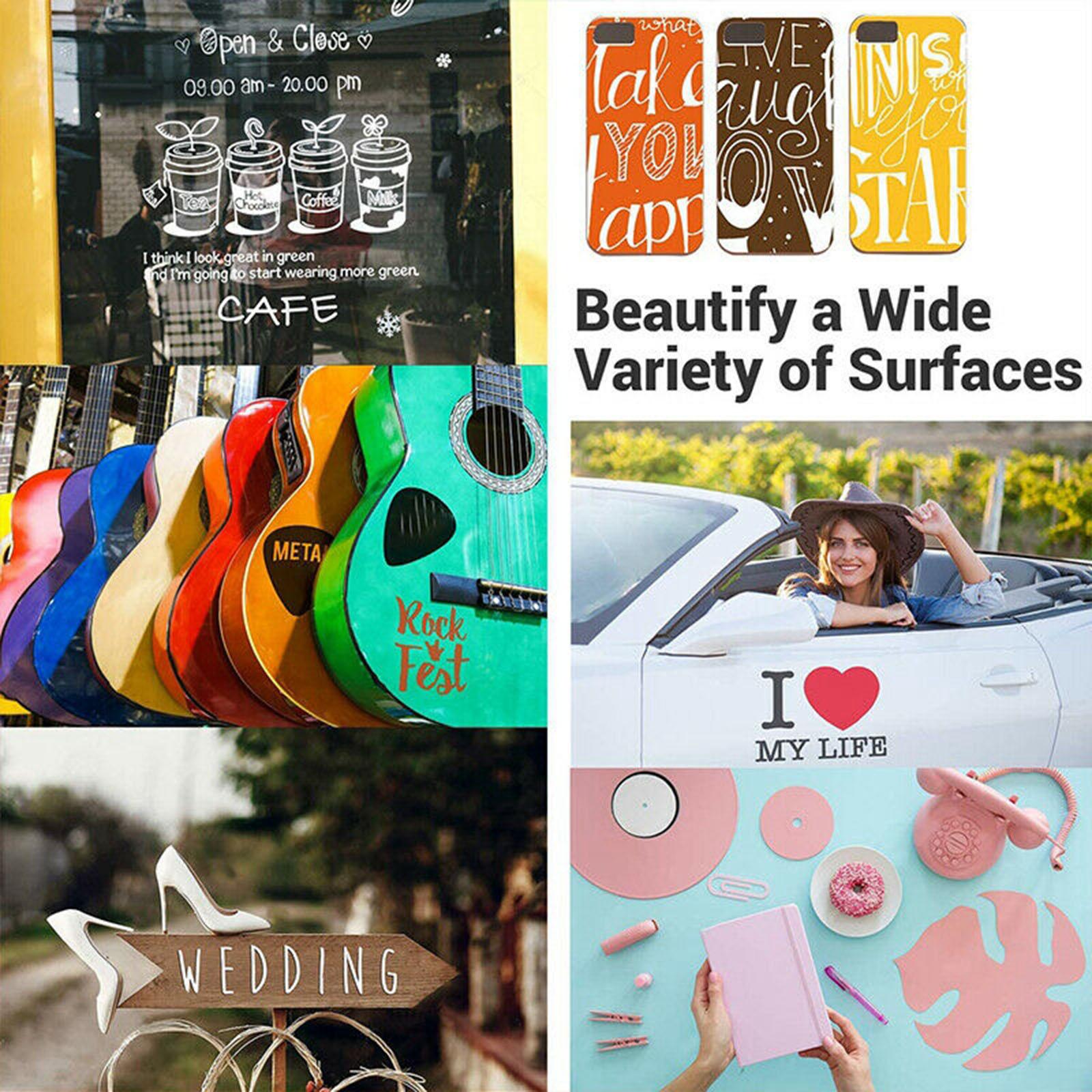 Permanent Self-Adhesive Transfer Roll Vinyl Sheets Windows Decals 30x50cm