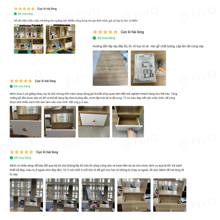 Kệ Giá Sách Gỗ Mini Để Bàn Hoặc Treo Tường FIVO Mẫu FB20, Lắp Ráp Dễ Dàng Gỗ MDF Phủ Melamine Chống Thấm Bề Mặt