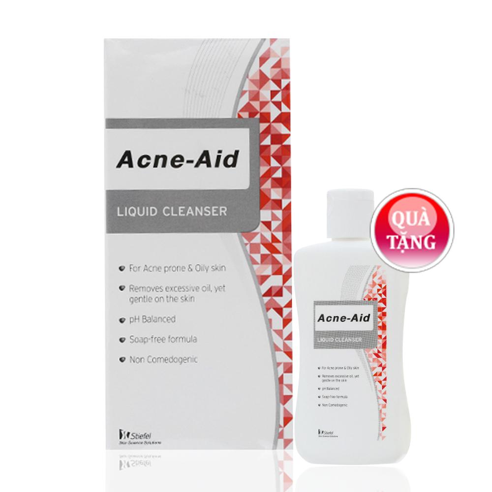 GSK ACNE-AID LIQUID CLEANSER 100ML SỮA RỬA MẶT LÀM SẠCH VÀ GIẢM MỤN 100ML TẶNG 1 CHAI 30ML