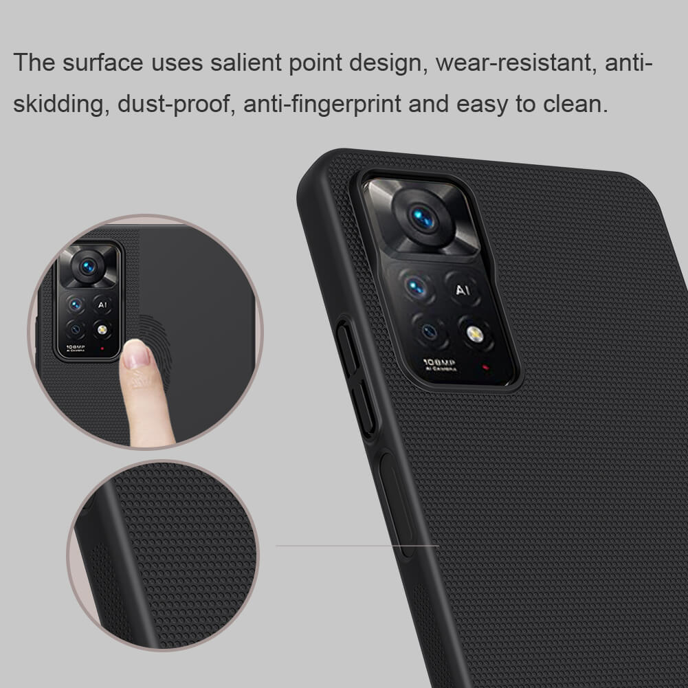 Ốp Lưng cho Xiaomi Redmi Note 12 Pro 4G Nillkin Nhựa Sần lưng PC cứng, viền TPU chống sốc Hàng nhập khẩu