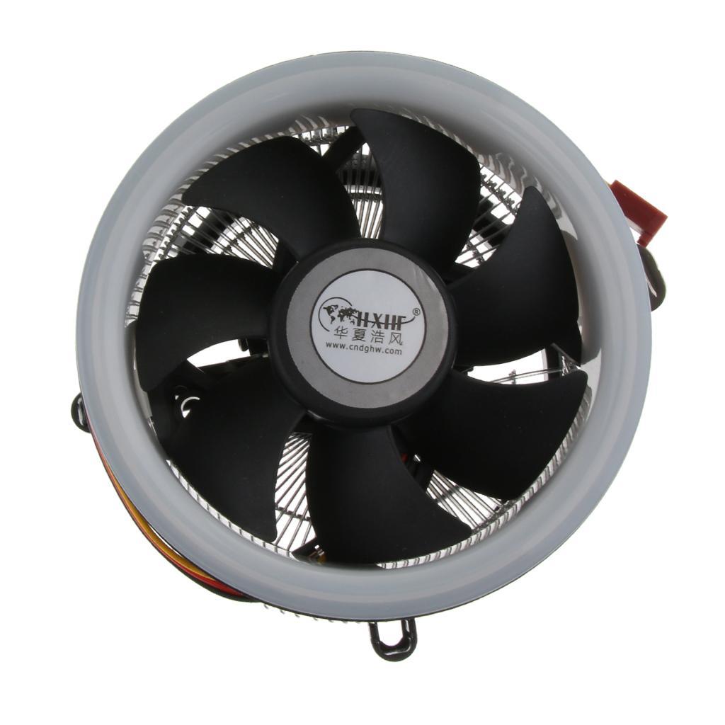Aluminum 12V Cooled Fan 9cm Computer CPU w/ LED for Desktops