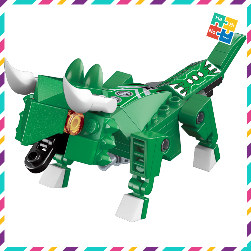 Lắp Ráp Qman 41105 Người Máy Khủng Long Robot Đồ Chơi Xếp Hình Mech Dinosaur 6 Trong 1 Gồm 521 Chi Tiết Cho Trẻ Từ 6 Tuổi