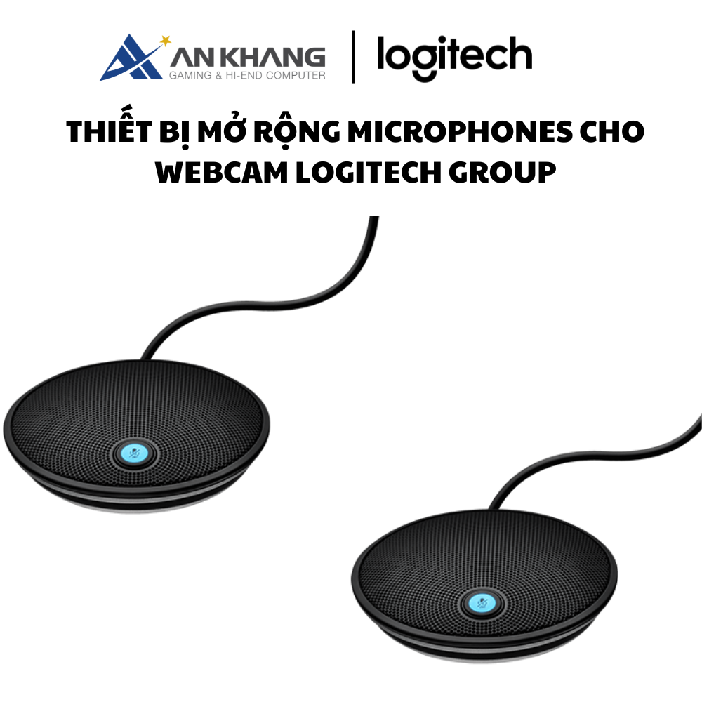 Thiết bị mở rộng microphones cho webcam Logitech Group - Hàng Chính Hãng - Bảo Hành 24 Tháng