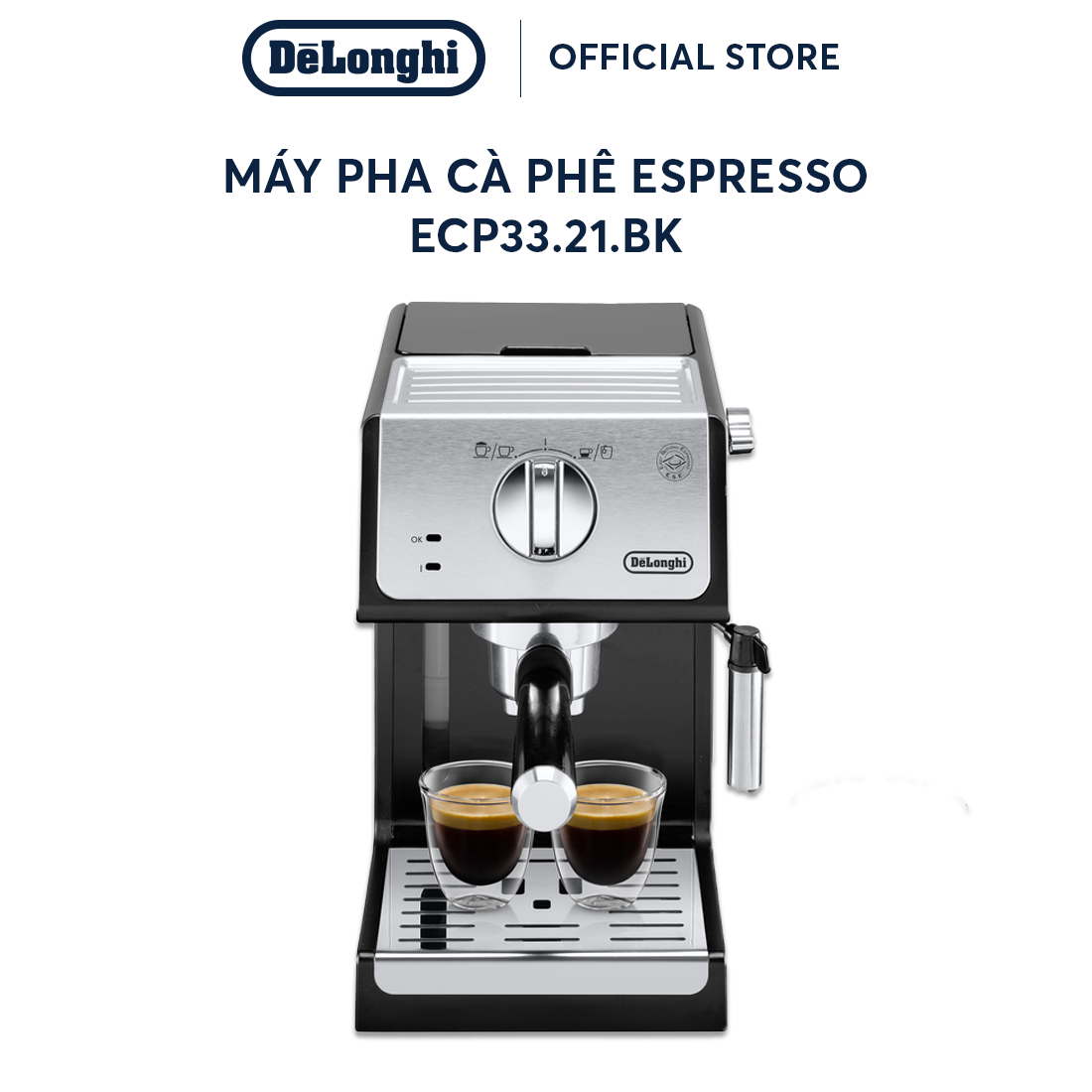 [Hàng chính hãng] Máy pha cà phê espresso DeLonghi Active Line ECP33.21 (R/ BK)