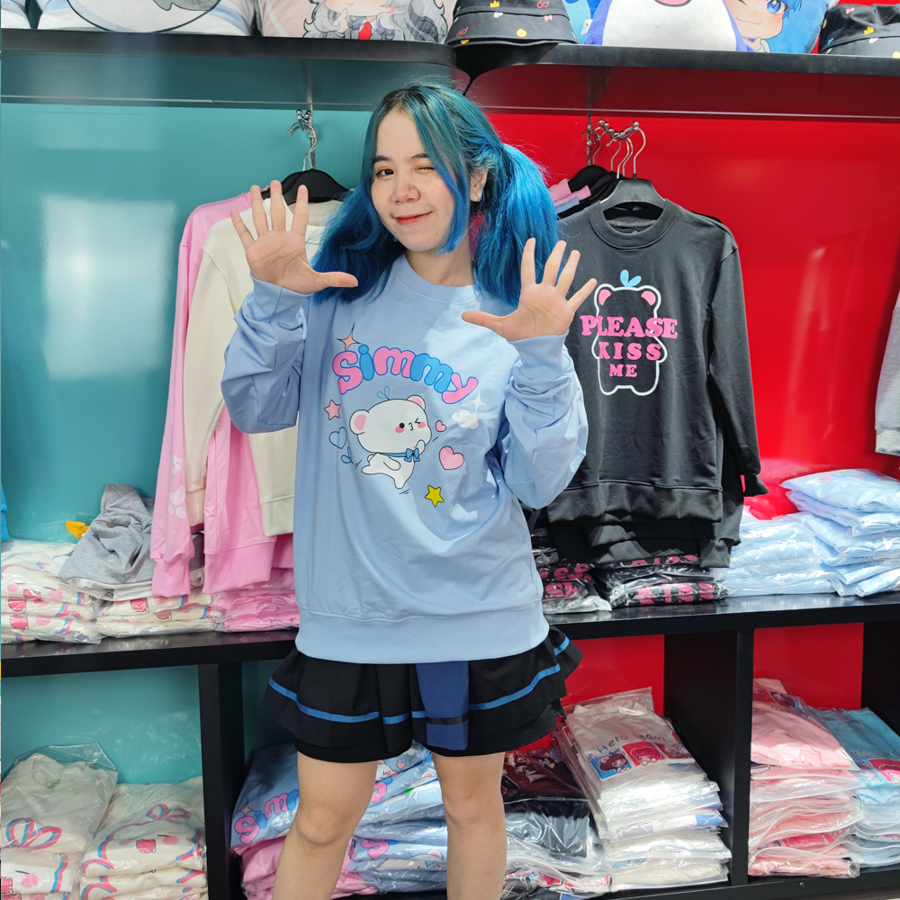 Áo Simmy nỉ sweater dài tay, áo thu đông, áo nỉ dài tay in hình gấu tuyết hero team