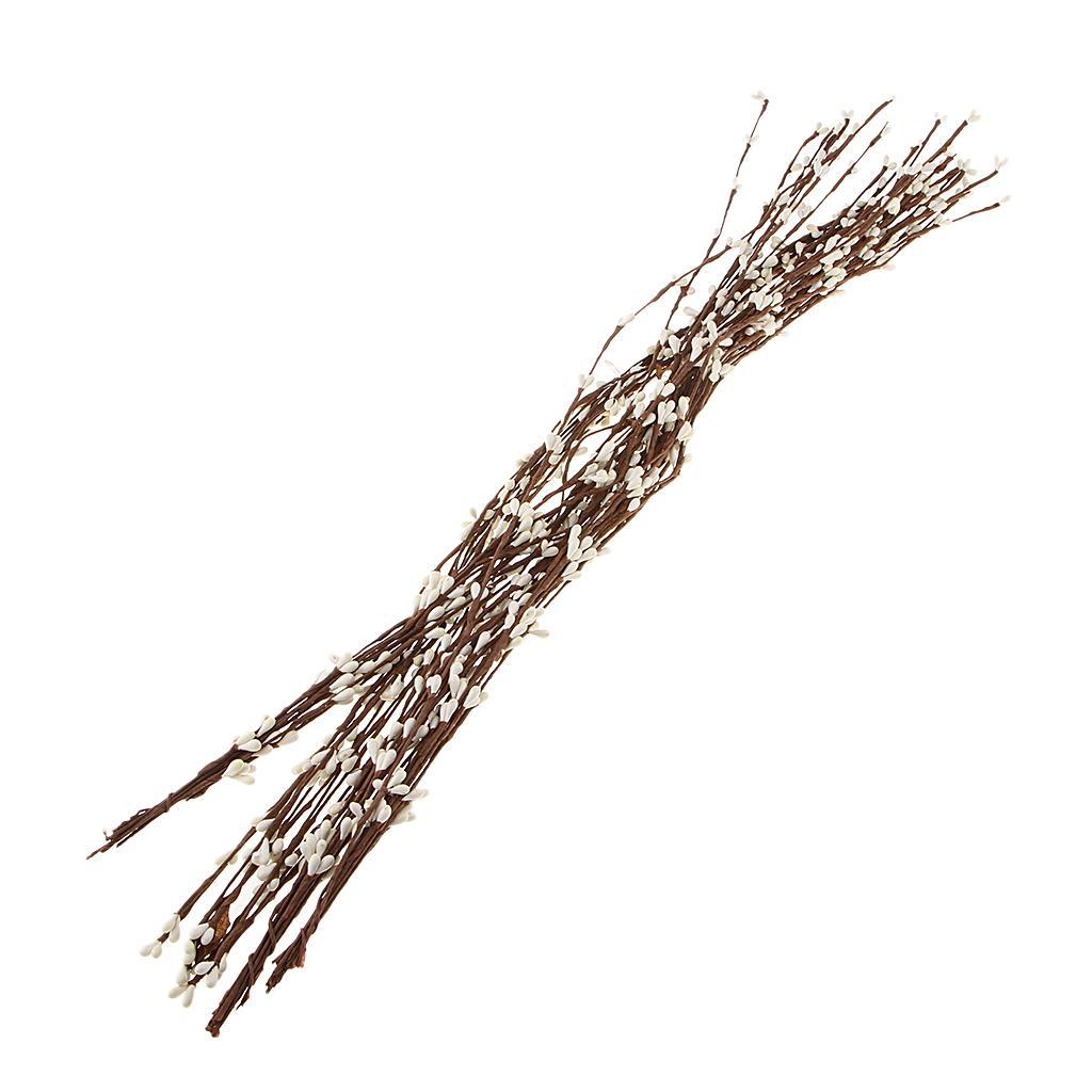 40 Pieces Artificial Pip Berry Garland Primitive Pip Berry Wire Rope Garland Holly Berry Branches DIY Wreath Christmas Holiday Decor 65cm/25.6inch