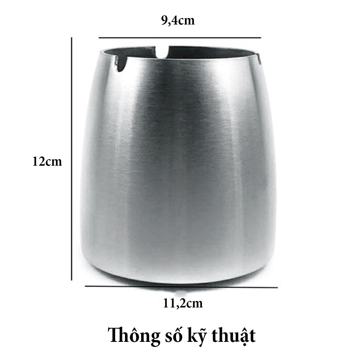 Gạt tàn Inox 304 khử mùi, chống gió