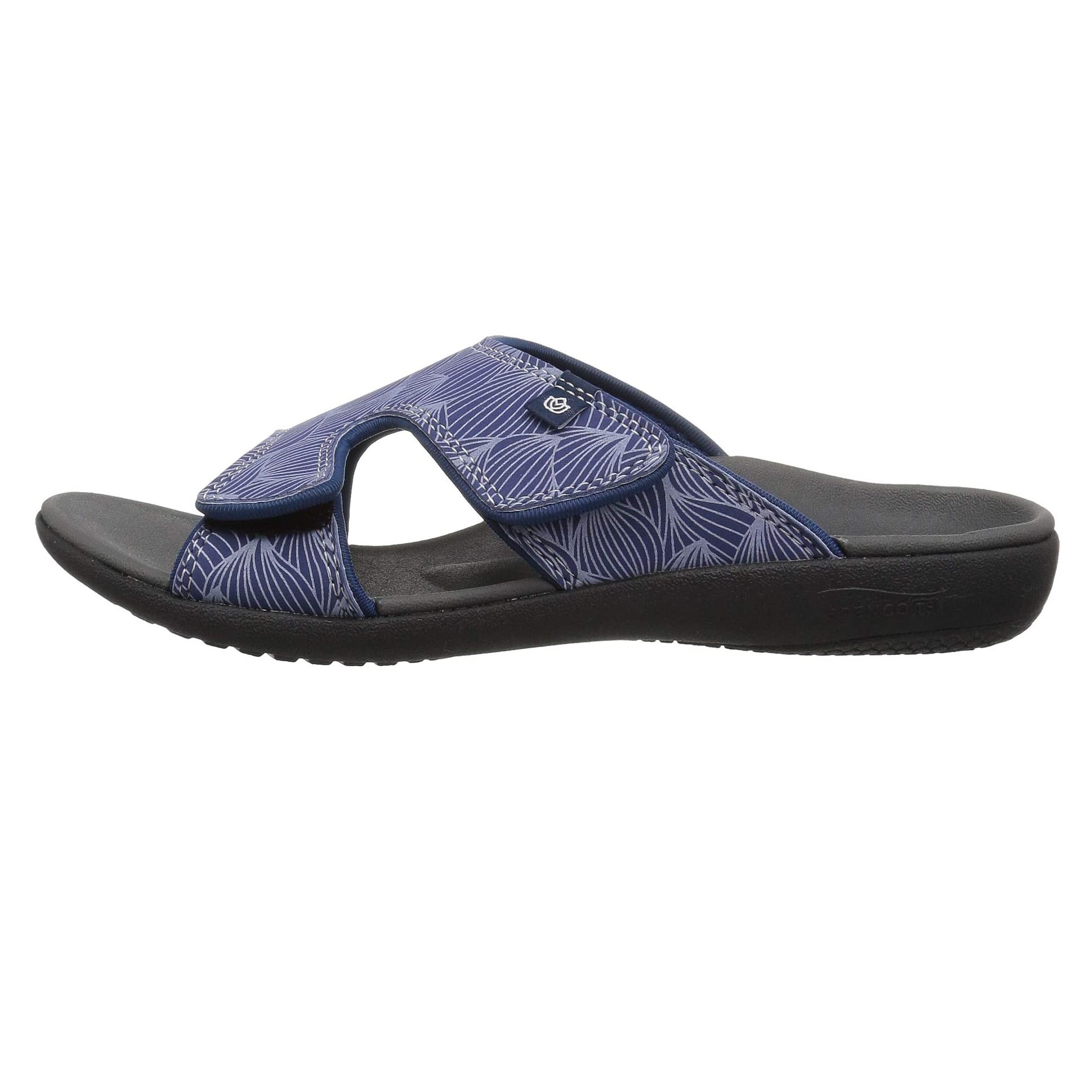 Dép sức khỏe nữ Spenco Kholo Wave Navy - Dép quai ngang ôm bàn chân giảm đau