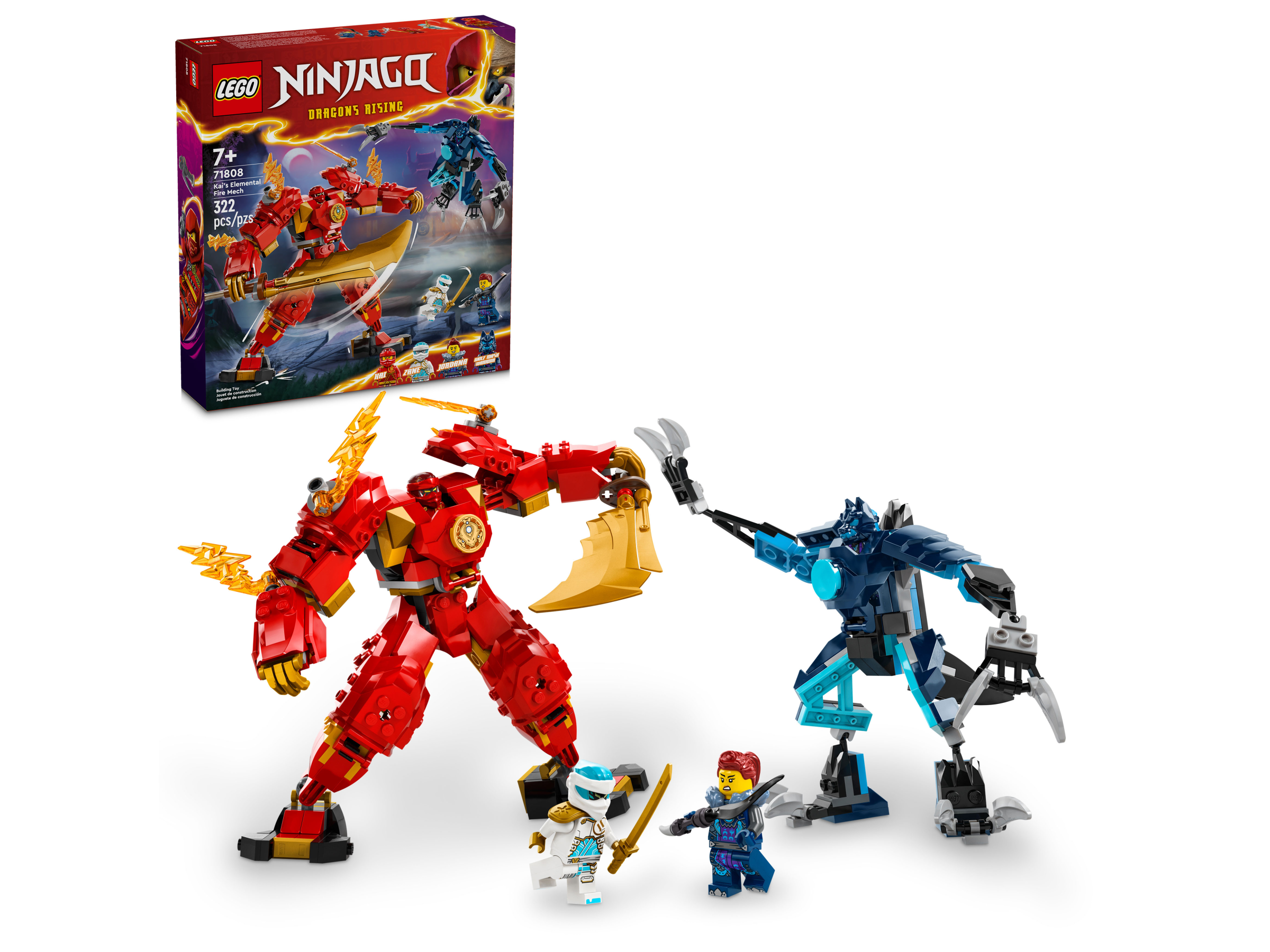 Đồ Chơi Lắp Ráp Chiến Giáp Lửa Của Kai - Kai's Elemental Fire Mech - Lego Ninjago 71808 (322 Mảnh Ghép)