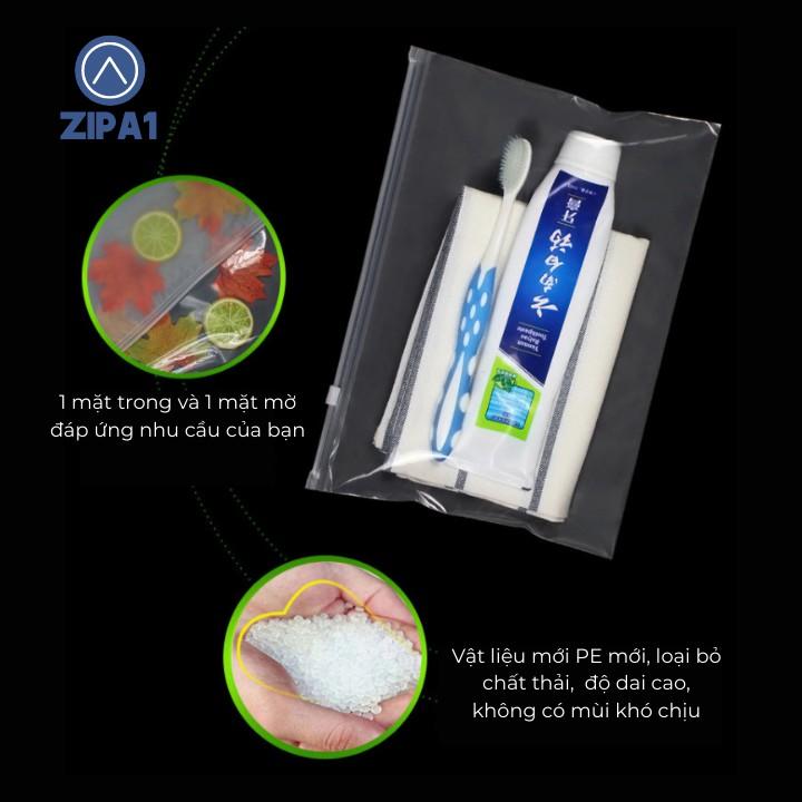 10 Túi Zip lụa 1 MẶT TRONG, 1 MẶT MỜ siêu đẹp, siêu bền, siêu chống thấm - Túi zipper - A1010