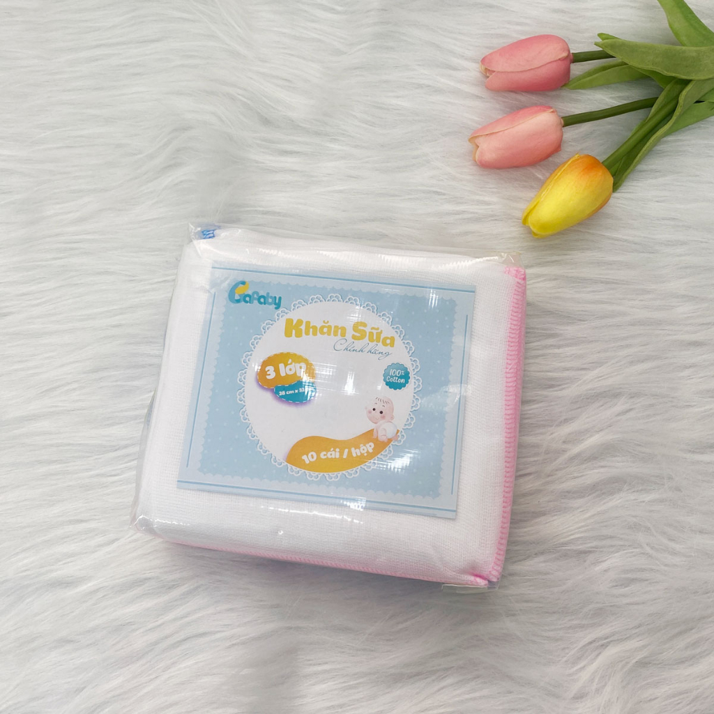 [10 chiếc] Khăn Sữa Xô Cho Bé BAFABY 3 Lớp 4 Lớp Cotton Dịu Nhẹ Nâng Niu Làn Da Nhạy Cảm Của Bé - 339