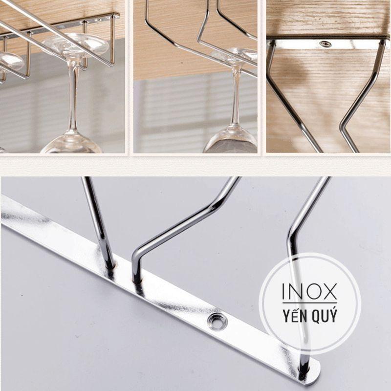 GIÁ KỆ ĐỠ TREO LY 5 HÀNG SÂU 34 BẮT TRẦN TỦ BÓNG ĐẸP