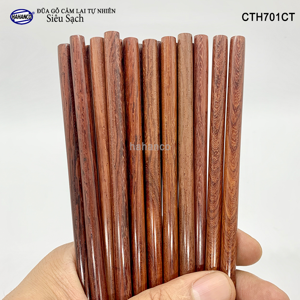 Đũa tròn gỗ Cẩm Lai Siêu sạch CTH701CT - gỗ tự nhiên vân đẹp ️- An toàn khi sử dụng