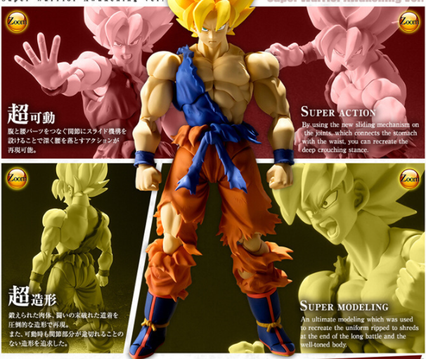 Mô hình khớp songoku supper saiyan 2 mặt tóc vàng - Dragon ball