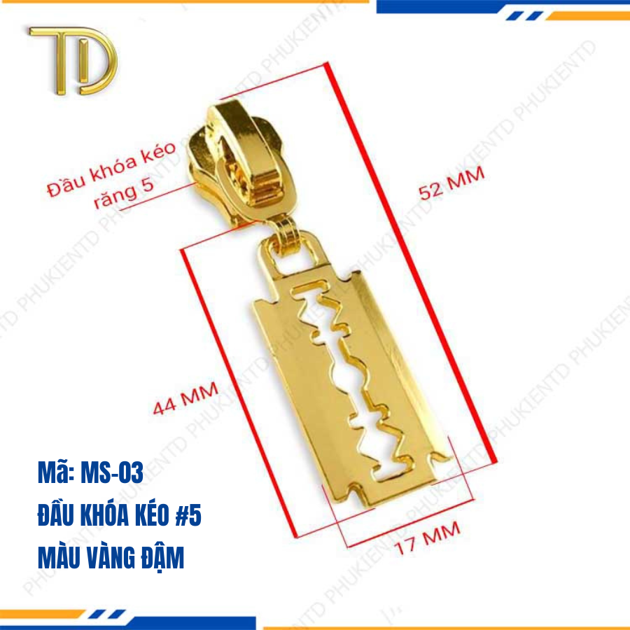 Đầu khóa kéo túi xách, đầu khóa kéo thay thế, đầu khóa kéo balo răng 5 mạ điện độ bền 5-8 năm